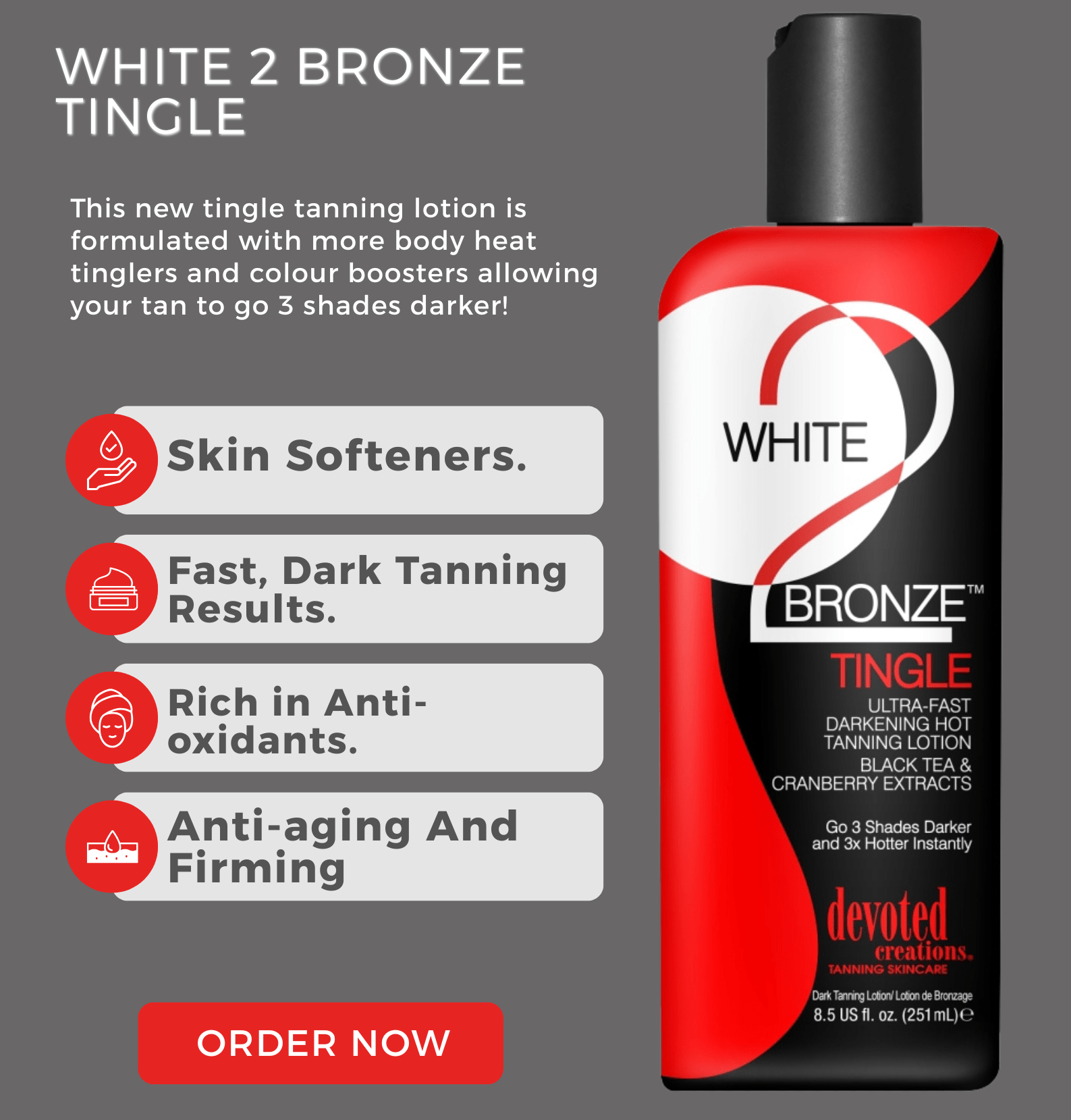 Devoted Creations White2Bronze Tingle Tanning Accelerator - The Tanning Company