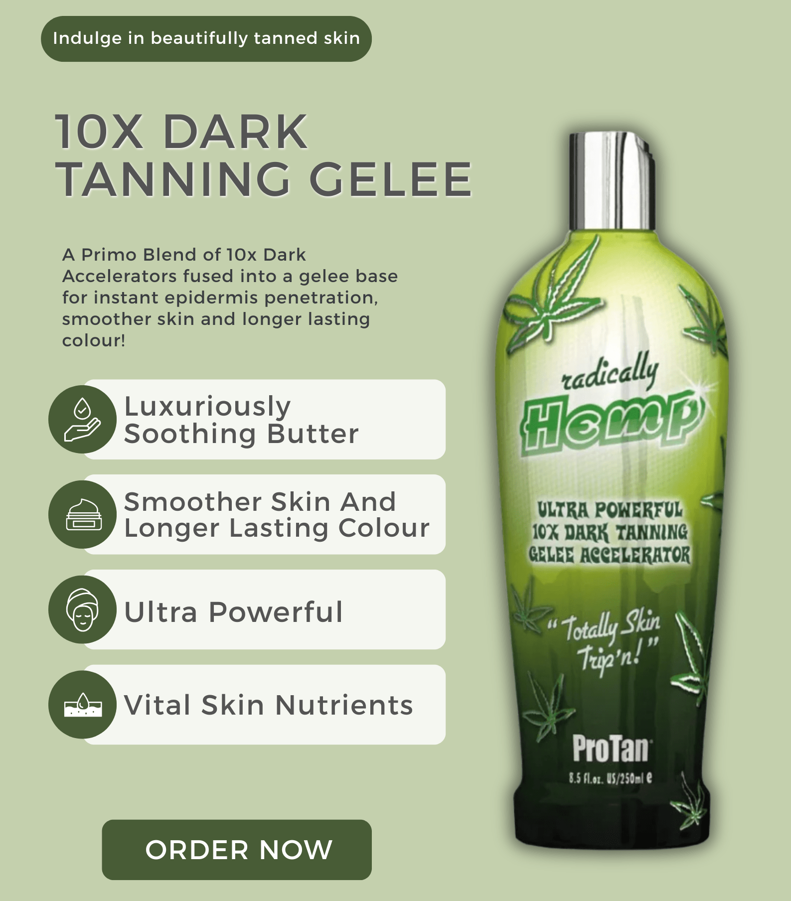ProTan Radically Hemp Gelee Tanning Accelerator 250ml - The Tanning Company
