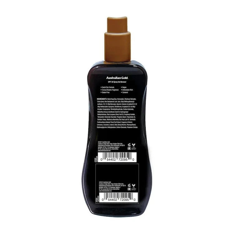 Australian Gold SPF 30 Spray Gel Instant Bronzer - The Tanning Company