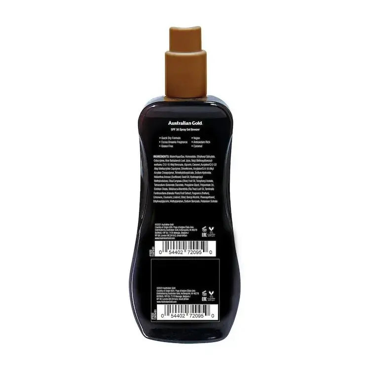 Australian Gold SPF 30 Spray Gel Instant Bronzer - The Tanning Company