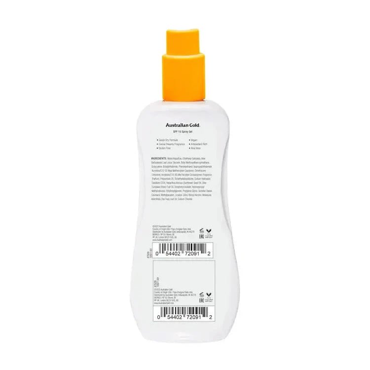 Australian Gold SPF 15 Ultimate Hydration Spray Gel Suncream 237ml - The Tanning Company
