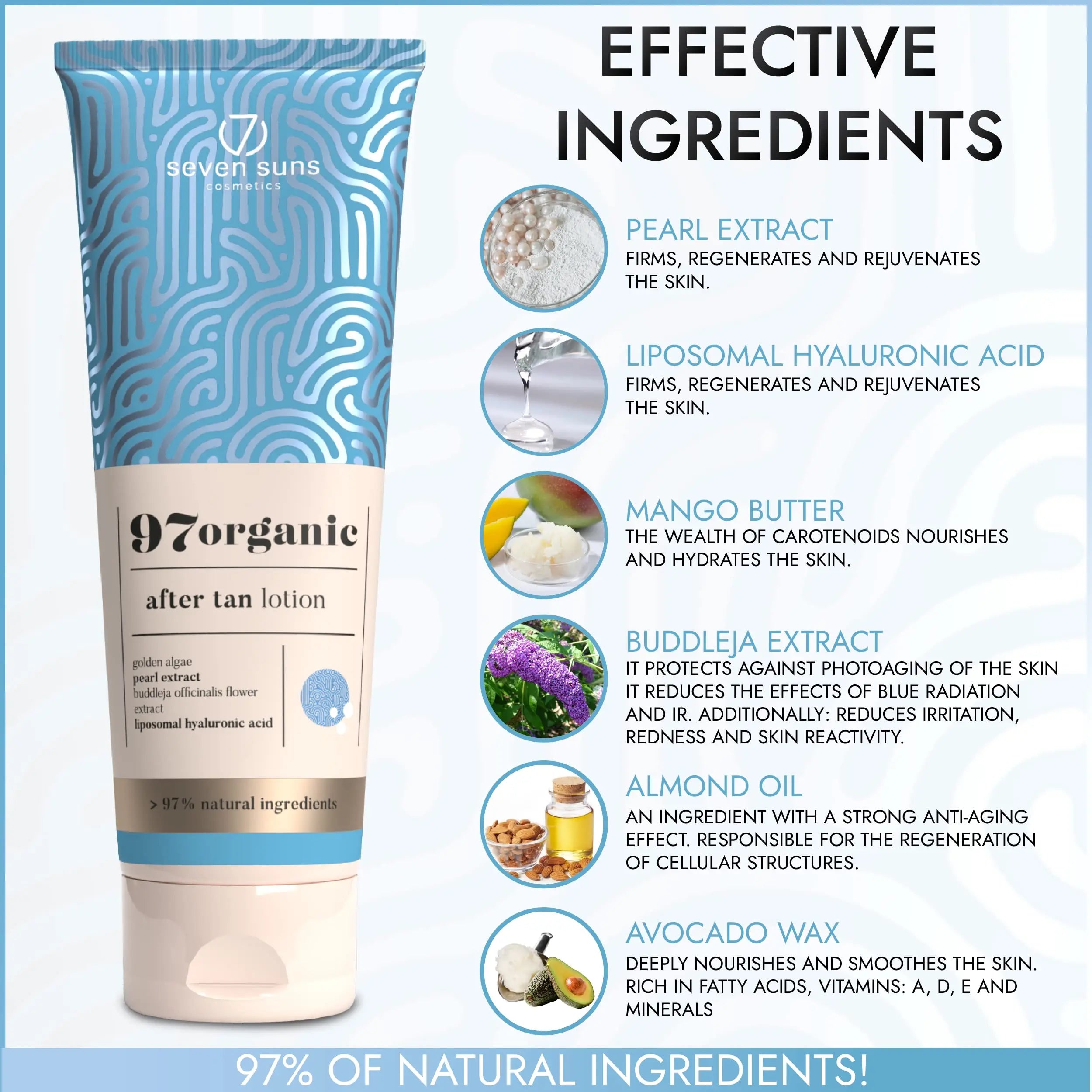 Seven Suns 97 Organic After Tan Lotion - The Tanning Company