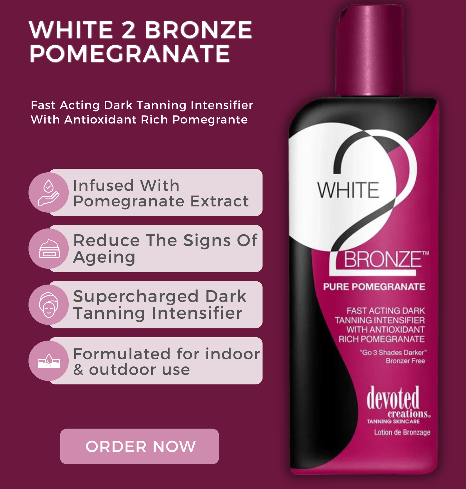 Devoted Creations White 2 Bronze Pomegranate - The Tanning Company