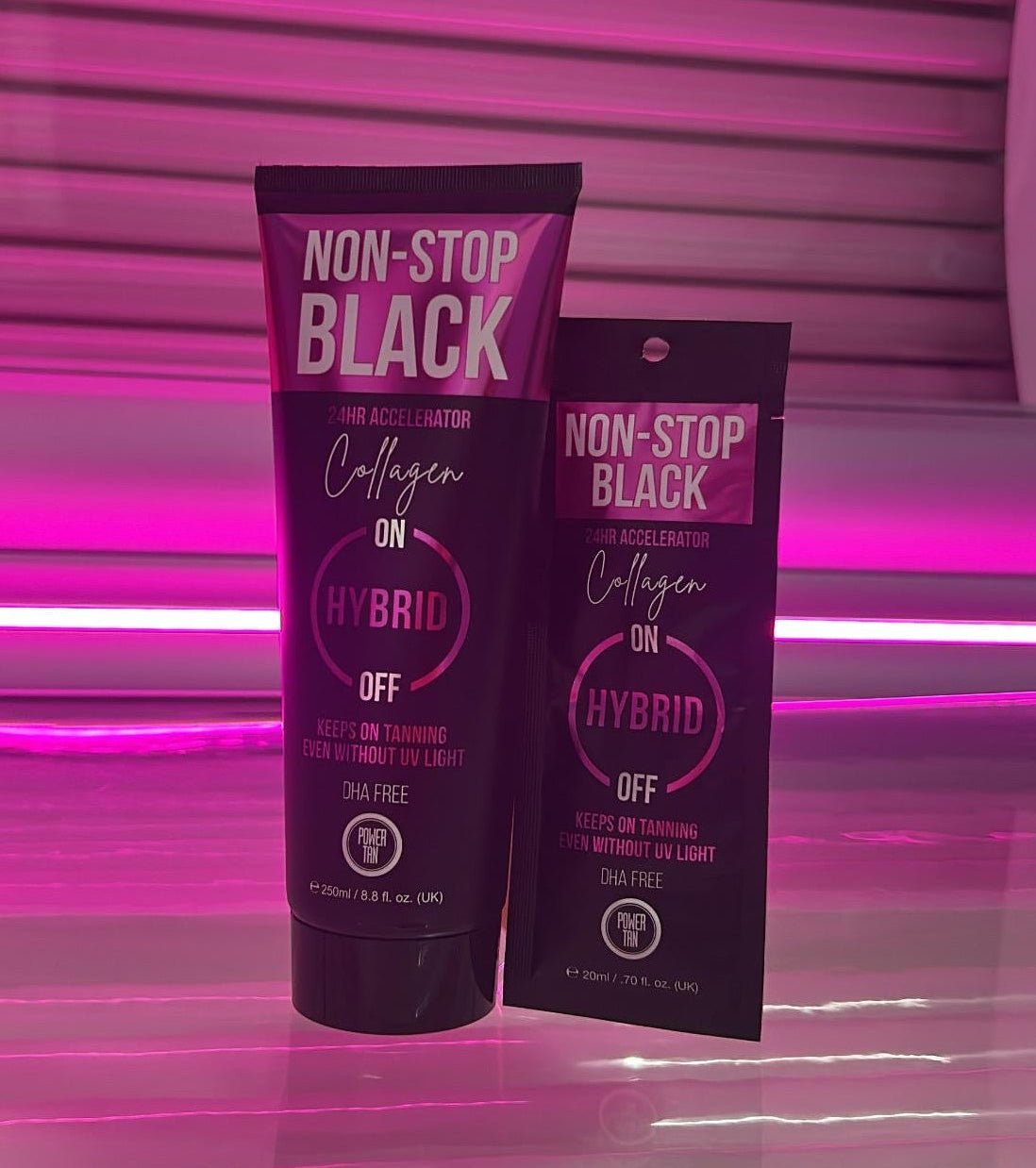 Power Tan Non - Stop Black Hybrid Collagen - The Tanning Company