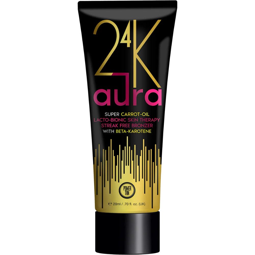 Power Tan 24K Aura Super Carrot Oil Streak Free Bronzer Tanning Accelerator 250ml - The Tanning Company