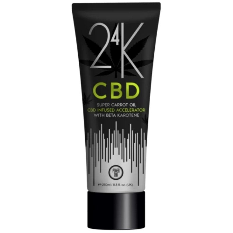 Power Tan 24K Super Carrot Oil CBD Bottle 250ml - The Tanning Company