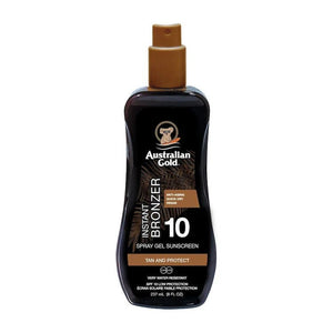 Australian Gold SPF 10 Instant Bronzer Spray Gel Suncream 237ml - The Tanning Company